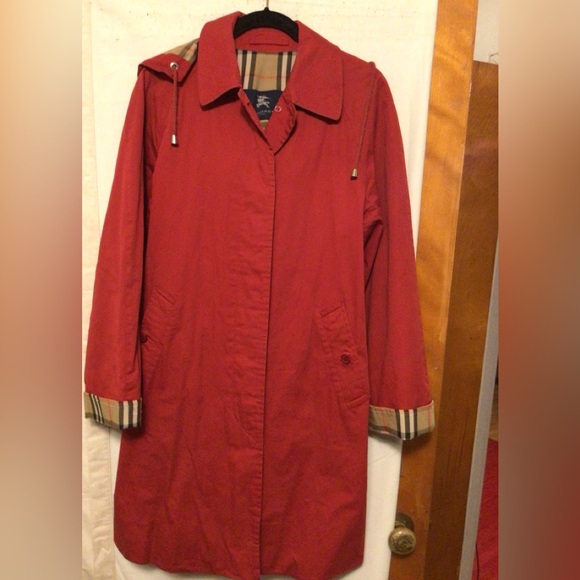 BURBERRY LONDON LIGHT WEIGHT JACKET WITH HOOD SZ 4 - Picture 2 of 10